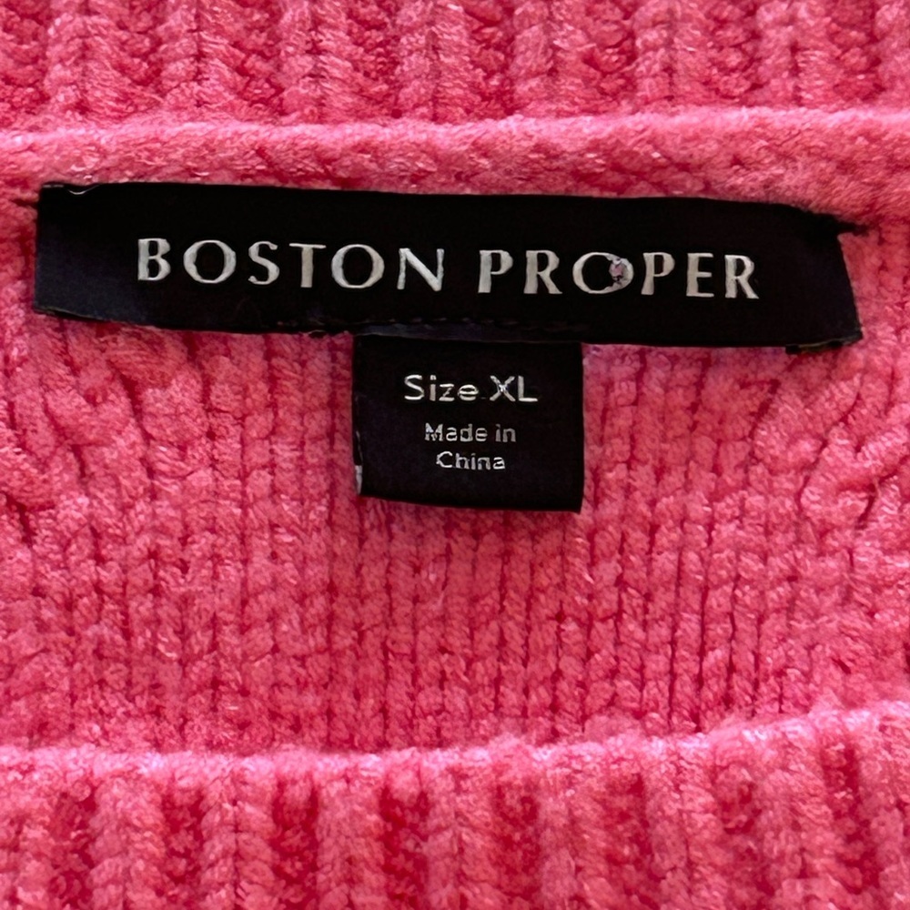 Boston Proper Embellished Cable Pullover Sweater XL - Picture 3 of 9